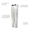 Russell Athletic Youth Piped Change Up Baseball Pant White/Black XS view 4