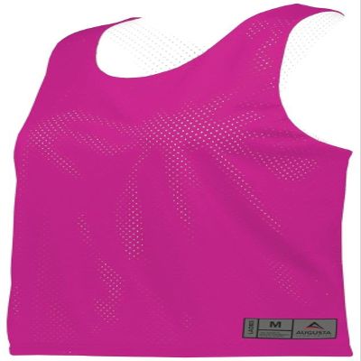 Augusta Sportswear Womens Mesh Reversible Pinnie M Power Pink/White
