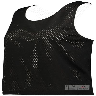 Augusta Sportswear Womens Mesh Reversible Pinnie 3XL Black/White