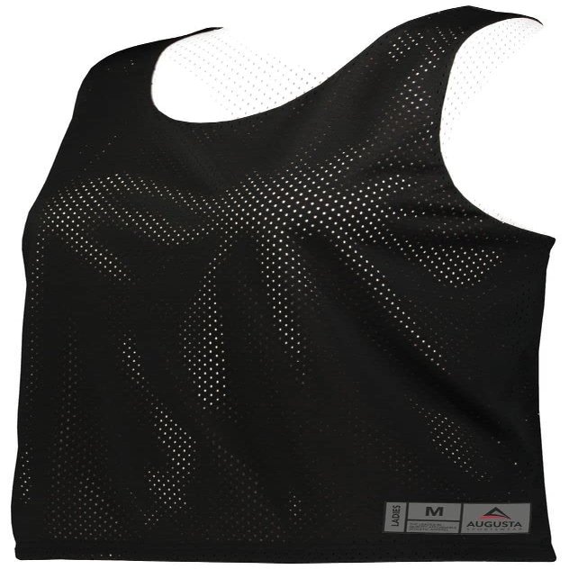 Augusta Sportswear Womens Mesh Reversible Pinnie 3XL Black/White