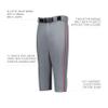 Russell Athletic Youth Piped Diamond Series Knicker 2.0 Baseball Grey/True Red L view 3