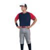 Russell Athletic Youth Piped Diamond Series Knicker 2.0 Baseball Grey/True Red L view 4