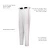 Russell Athletic Piped Diamond Series Baseball Pant 2.0 White/True Red 3XL view 3