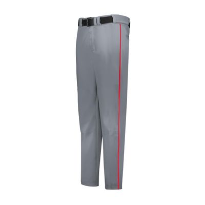 Russell Athletic Youth Piped Change Up Baseball Pant Baseball Grey/True Red L