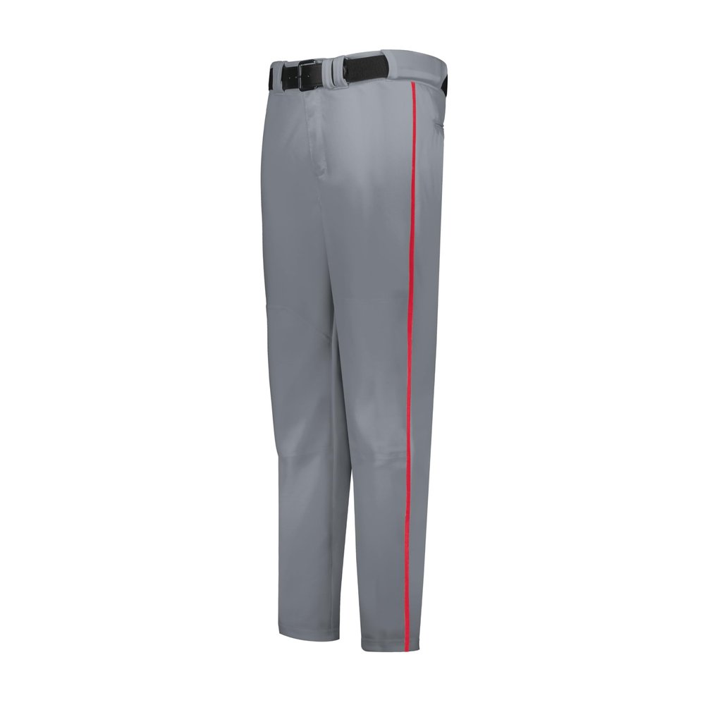 Russell Athletic Youth Piped Change Up Baseball Pant Baseball Grey/True Red L