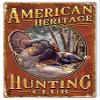 American Heritage Hunting Club Fishing Metal Sign 1218 view 1