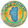 Lake Tahoe California Metal Sign By Phil Hamilton 2424 Round view 1