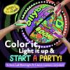 Ollyball Glow Party Indoor Play Ball Set - 12-Inch Glow in The Dark Ball for Kids & Adults - Includes 6ft LED UV Blacklight & 5 Neon Markers - Award-Winning Indoor Kickball & Light Up Balls for Kids view 3