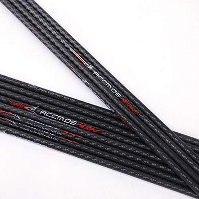 ACCMOS 31" Arrow Shafts 200 Spine Arrow Shafts for Compound Bows ID 6.2 mm 28/28.5/29/30/31 Inch Carbon Arrow Shaft for 70/75/80/85/90 Lbs Recurve Bow Longbow Archery Hunting Shooting Target Practice
