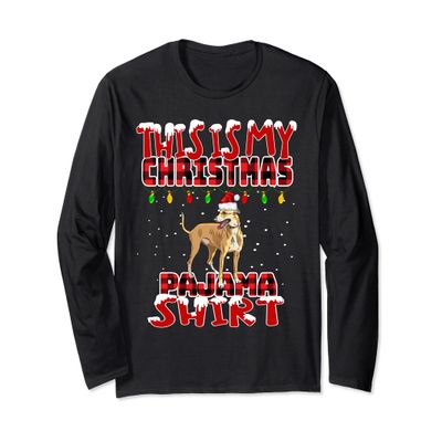 This Is My Christmas Funny Greyhound Dog Family Matching Long Sleeve T-Shirt
