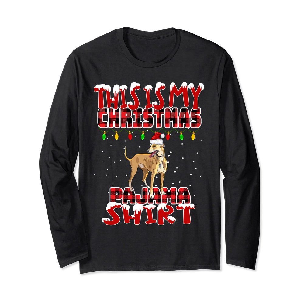 This Is My Christmas Funny Greyhound Dog Family Matching Long Sleeve T-Shirt