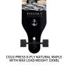 PINESKY 41 Inch Longboard Skateboard 9 Ply Natural Maple Complete Skateboard Cruiser for Cruising, Carving, Free-Style and Downhill with T-Tool Beacon view 4
