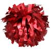 Cheerleading Pom Poms Metalic Holographic Cheerleader with Baton Handle 6 inch 1 Pair 2 Pieces (Red) view 1