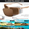 BIRCEN Polarized Mens Sunglasses for Driving: UV Protection Al-Mg Metal Sunglasses Lightweight Shades for Fishing Travel Golf view 3