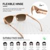 BIRCEN Polarized Mens Sunglasses for Driving: UV Protection Al-Mg Metal Sunglasses Lightweight Shades for Fishing Travel Golf view 4