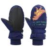 Toddler Mittens Winter Snow Glove waterproof mitten Warm Fleece Kid Ski Gloves for Boys Girls Navy Dinosaur S view 1