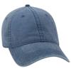 Ashen Fane Washed Solid Pigment Dyed Cotton Twill Brass Buckle Hat, Navy view 1