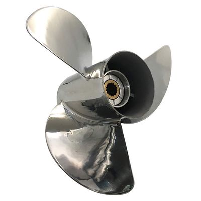 ARKDOZA 3 Blade 15 Tooth RH SS Prop 70-140HP Stainless Steel Propeller for Mercury Outboard Motor Engine (13(Dia) x 19(Pitch))