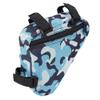 X AUTOHAUX 16x14x4cm Bike Saddlebag Bicycle Frame Bag Tool Pouch Pack Storage Bag Camouflage Blue view 1