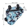 X AUTOHAUX 16x14x4cm Bike Saddlebag Bicycle Frame Bag Tool Pouch Pack Storage Bag Camouflage Blue view 2