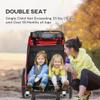 Aosom Bike Trailer for Kids 3 In1 Foldable Child Jogger Stroller Baby Stroller Transport Carrier with Shock Absorber System Rubber Tires Adjustable Handlebar Kid Bicycle Trailer Red and Grey view 4