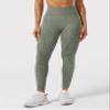HIGORUN Women Seamless Leggings Smile Contour High Waist Workout Gym Yoga Pants Khaki M view 2