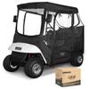 10L0L 2 Passenger Golf Cart Driving Enclosure for EZGO TXT and RXV Model, 4-Sided Clear Window 600D Rain Cover All Weather Windproof Waterproof view 1