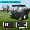 10L0L 2 Passenger Golf Cart Driving Enclosure for EZGO TXT and RXV Model, 4-Sided Clear Window 600D Rain Cover All Weather Windproof Waterproof view 3