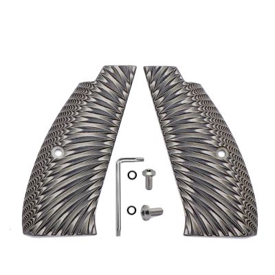 Guuun G10 Grips for CZ 75 Full Size CZ SP-01 Custom Handgun Grip Sunburst Texture - Coyote Color
