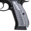 Guuun G10 Grips for CZ 75 Full Size SP-01 Shadow Custom Handgun Grips Eagle Wing Texture - White view 1