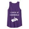 Funny I Suck At Cornhole Bean Bag Toss Cornhole Lover Gift Tank Top view 1