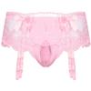 ACSUSS Mens Sexy Sissy Pouch Lingerie Underwear Girly Costumn T-Back Brieft with Garters Pink One Size view 2