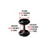BIG GAUGES Pair of Black Anodized 2g 1/4" 6mm Fake Plugs O Rings Piercing Jewelry Ear Plug Stretcher Lobe Earring BGFP 10934 view 2