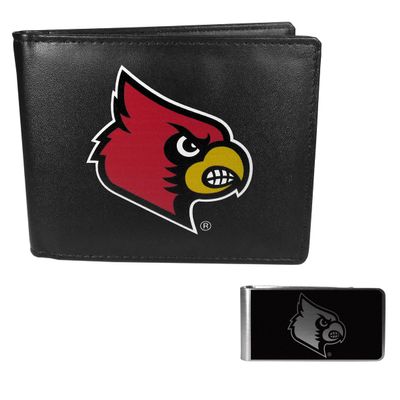 Siskiyou Sports NCAA Louisville Cardinals Bi-fold Wallet & Black Money Clip, Black, One Size