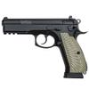 Guuun CZ75B Grips Full Size G10 CZ SP 01 Grip Sunburst Texture, OD/Green view 4