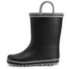 K KomForme Kids Rain Boots Waterproof Printed Rubber boots with Handles, Size 11 Little Kid, Black view 1