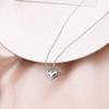 925 Sterling Silver High Polished Heart Pendant Necklace Beads Chain 16+2" PE48 charm original view 2