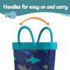 K KomForme Kids Rain Boots Waterproof Printed Rubber boots with Handles, Size 8 Toddler, Ocean World view 4