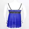 YiZYiF Men's Sissy Lingerie Nightwear Crossdresser Sleepwear Lace Babydoll Dress with G-String Royal_Blue X-Large view 4