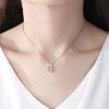 925 Sterling Silver Interlocked Cross Double Hearts Womens Necklace18" Pendant PE47 charm original view 2