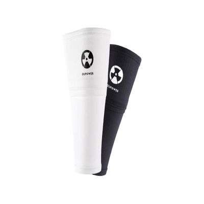 OUPOWER Soccer Shin Guard Lock Sleeves 1 Pair (Black, S)