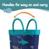 K KomForme Kids Rain Boots Waterproof Printed Rubber boots with Handles, Size 9 Toddler, Ocean World view 4