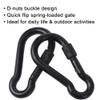 PROND Locking Carabiners, Heavy Duty Carabiner, 316 Stainless Steel Screw Lock Carabiner Hooks (Black - 2PCS) view 3