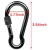 PROND Locking Carabiners, Heavy Duty Carabiner, 316 Stainless Steel Screw Lock Carabiner Hooks (Black - 2PCS) view 4