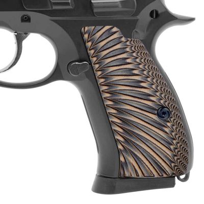 Guuun G10 Grips for CZ75 Compact fit CZ P-01 PCR CZ85 Compact Sunburst Texture Orange/Black