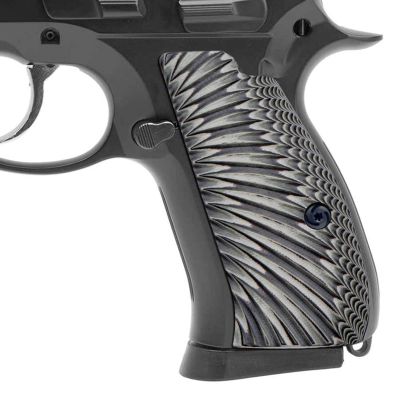 Guuun G10 Grips for CZ75 Compact fit CZ P-01 PCR CZ85 Compact Sunburst Texture Green/Black