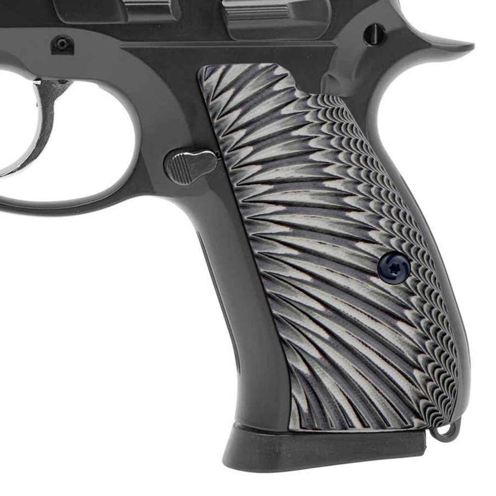 Guuun G10 Grips for CZ75 Compact fit CZ P-01 PCR CZ85 Compact Sunburst Texture Green/Black