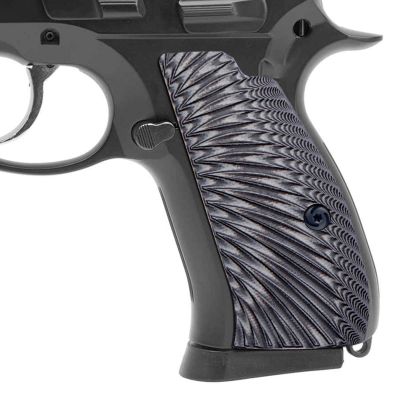 Guuun G10 Grips for CZ75 Compact fit CZ P-01 PCR CZ85 Compact Sunburst Texture Gray/Black
