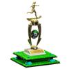 Better Display Cases Turf Large Trophy Pedestal Stand or Base with Light Blue Risers - 8.75" X 7.75" (A006, V21) view 1