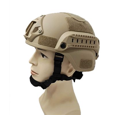 UNISTRENGH Adjustable Outdoor Protective Helmet for Airsoft Paintball MICH 2001 Action Version Tactical Helmet with NVG Mount and Side Rails (Coyote Tan, Fit for Head Girth 20.87-23.62inch/(53-60cm))